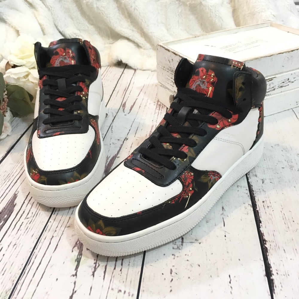 Coach Gary baseman floral hi top sneaker nwob - Picture 4 of 7